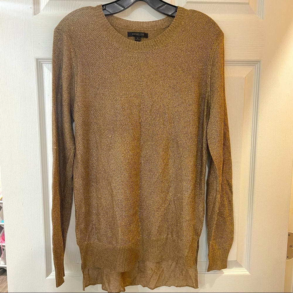 Rachel Zoe Tunic Sweater Bronze Gold Sz S
